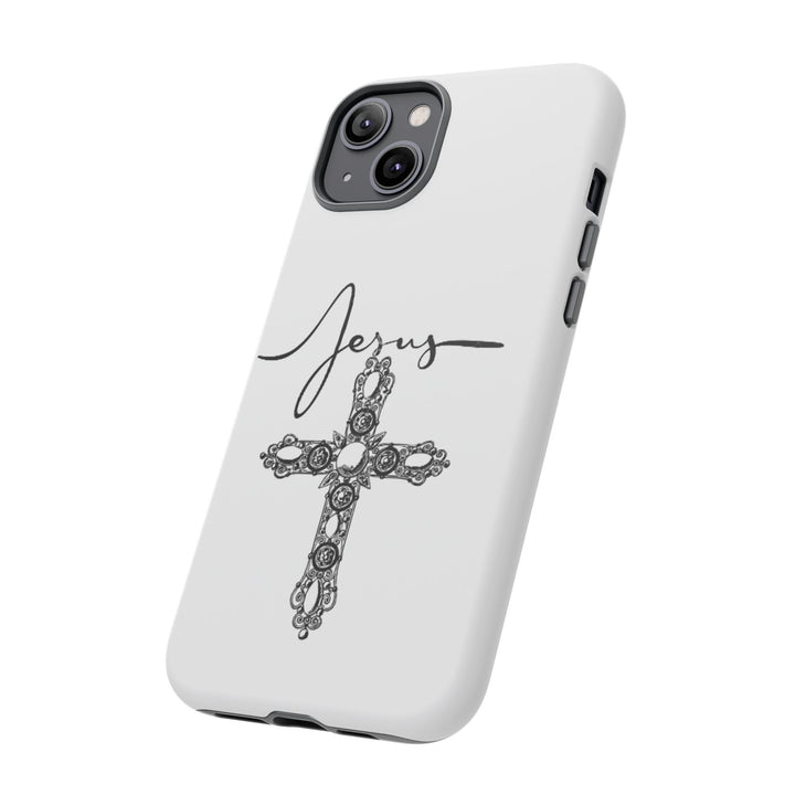 Stylish Tough Case with Jesus Design - Faith-Inspired Phone Cover, Christian Gift, Custom Phone Accessory, Unique Cell Phone Case