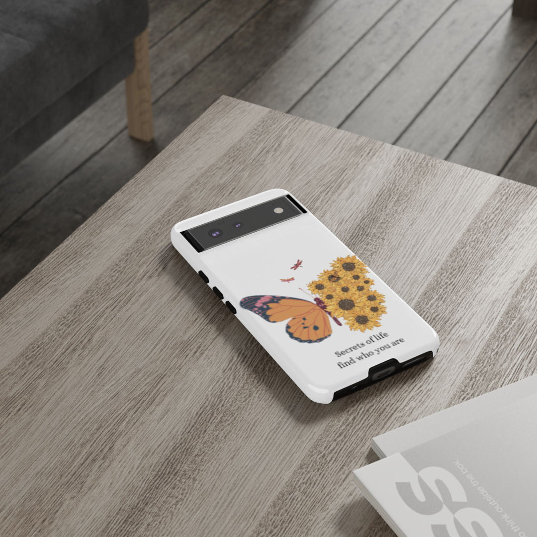 Butterfly & Sunflower Phone Case - "Secrets of Life" Design