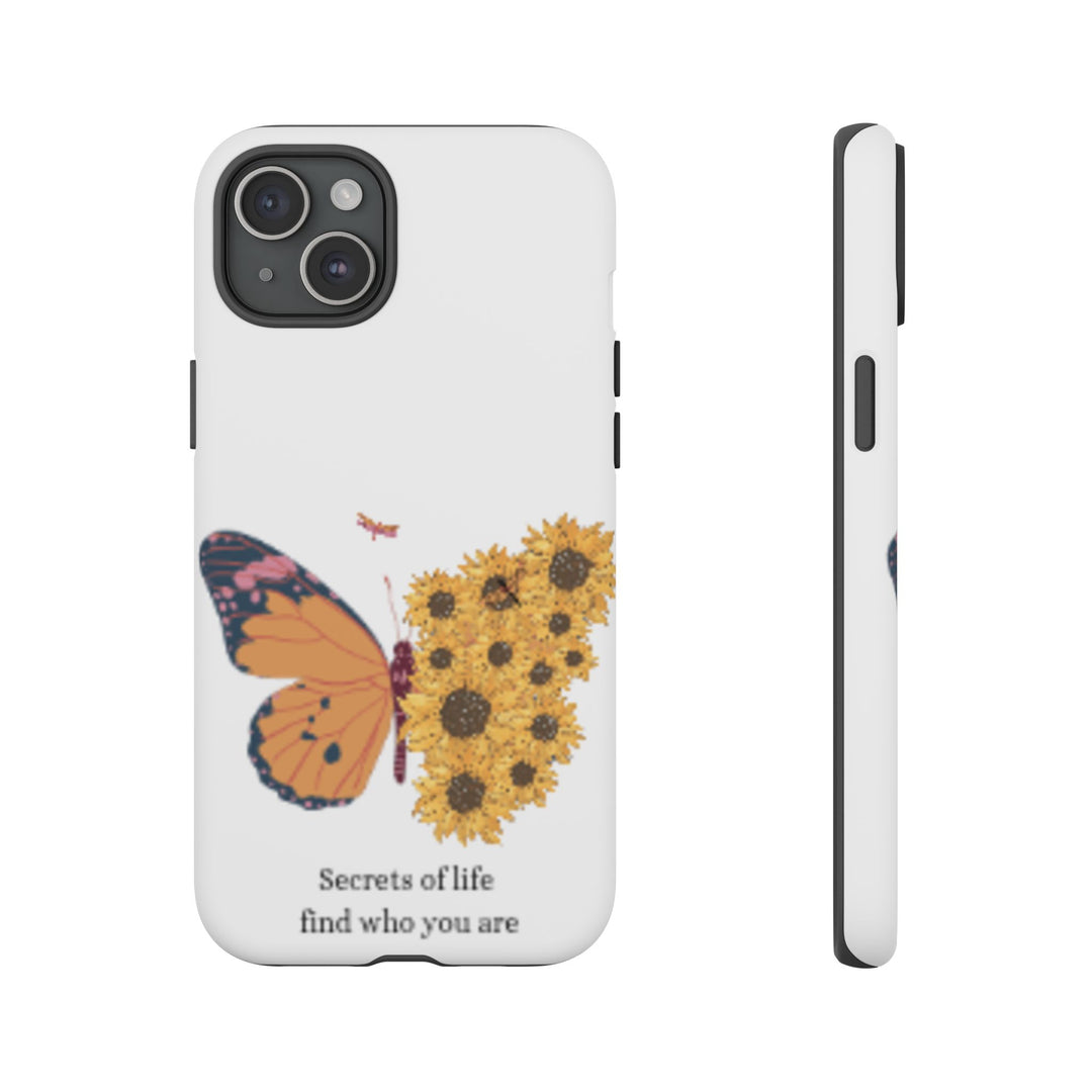 Butterfly & Sunflower Phone Case - "Secrets of Life" Design