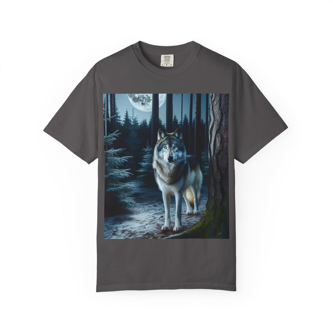 Moonlit Wolf Unisex Garment-Dyed T-shirt
