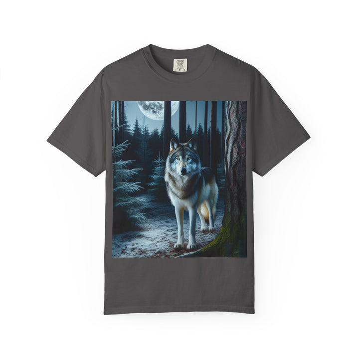 Moonlit Wolf Unisex Garment-Dyed T-shirt