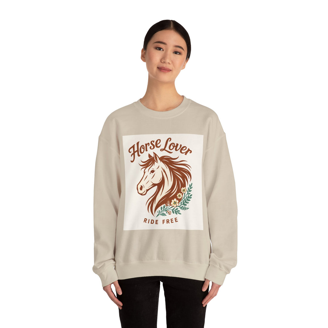 Cozy Horse Lover Sweatshirt, Equine Enthusiast Apparel, Perfect Gift for Equestrians, Casual Comfort, Horseback Riding Fashion