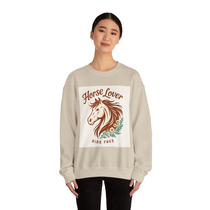 Cozy Horse Lover Sweatshirt, Equine Enthusiast Apparel, Perfect Gift for Equestrians, Casual Comfort, Horseback Riding Fashion