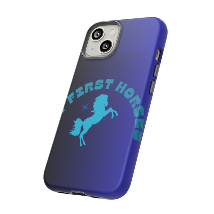But First Horses Phone Case – Durable Tough Case for Horse Lovers
