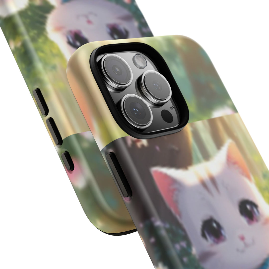 Cute Ai Cat Phone Case - Tough Protection with Floral Design for Cat Lovers