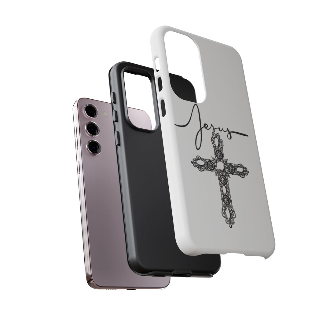 Stylish Tough Case with Jesus Design - Faith-Inspired Phone Cover, Christian Gift, Custom Phone Accessory, Unique Cell Phone Case