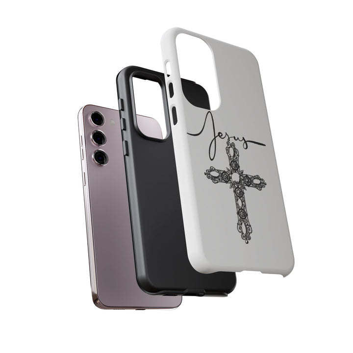 Stylish Tough Case with Jesus Design - Faith-Inspired Phone Cover, Christian Gift, Custom Phone Accessory, Unique Cell Phone Case
