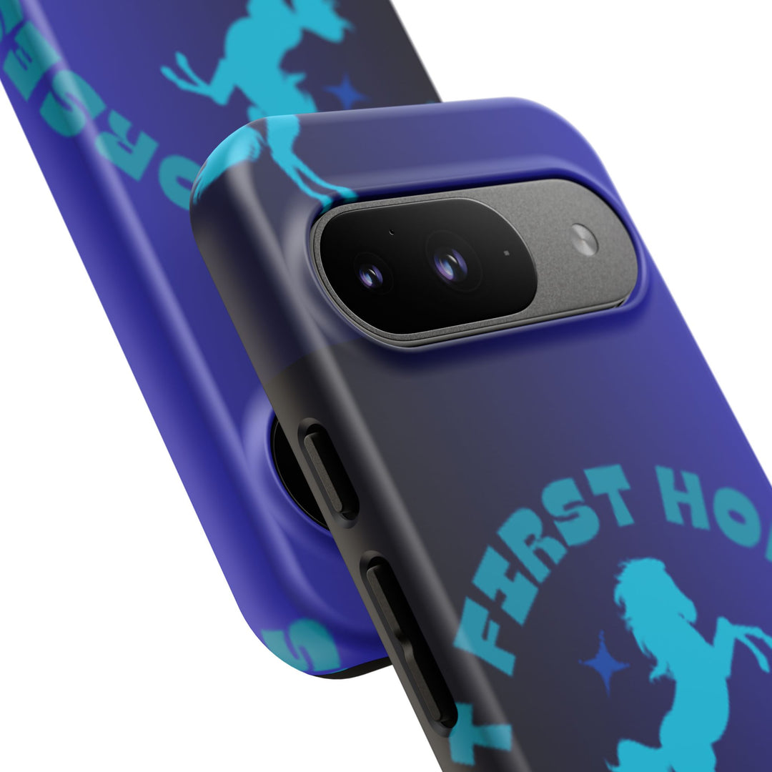 But First Horses Phone Case – Durable Tough Case for Horse Lovers