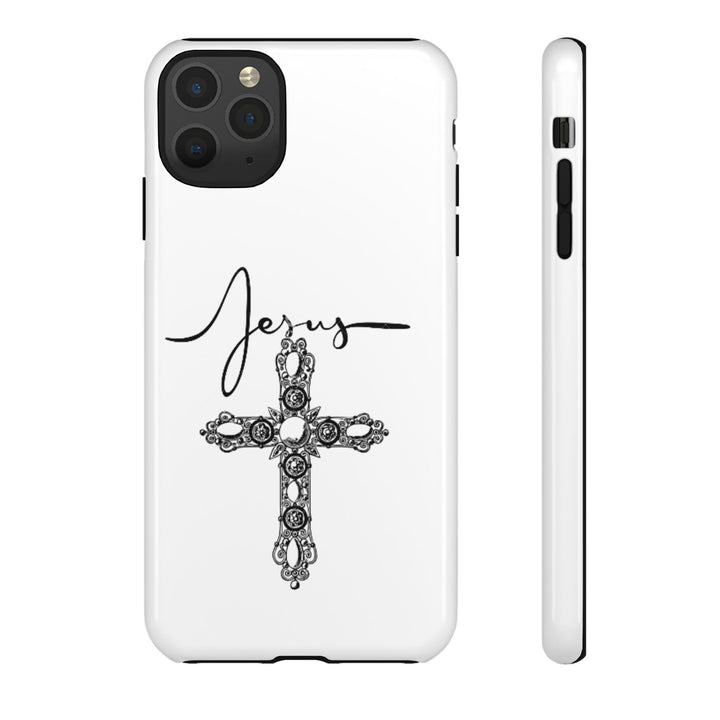 Stylish Tough Case with Jesus Design - Faith-Inspired Phone Cover, Christian Gift, Custom Phone Accessory, Unique Cell Phone Case