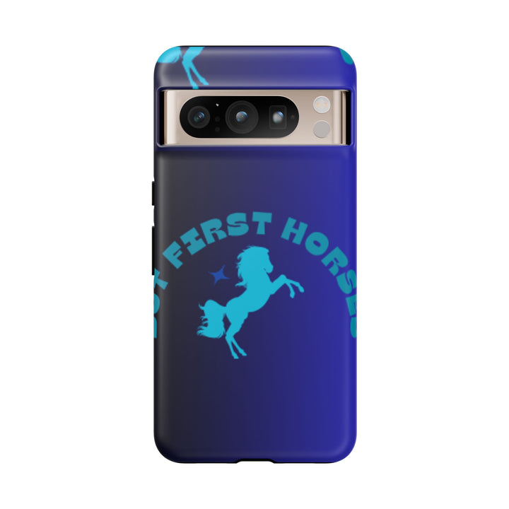 But First Horses Phone Case – Durable Tough Case for Horse Lovers