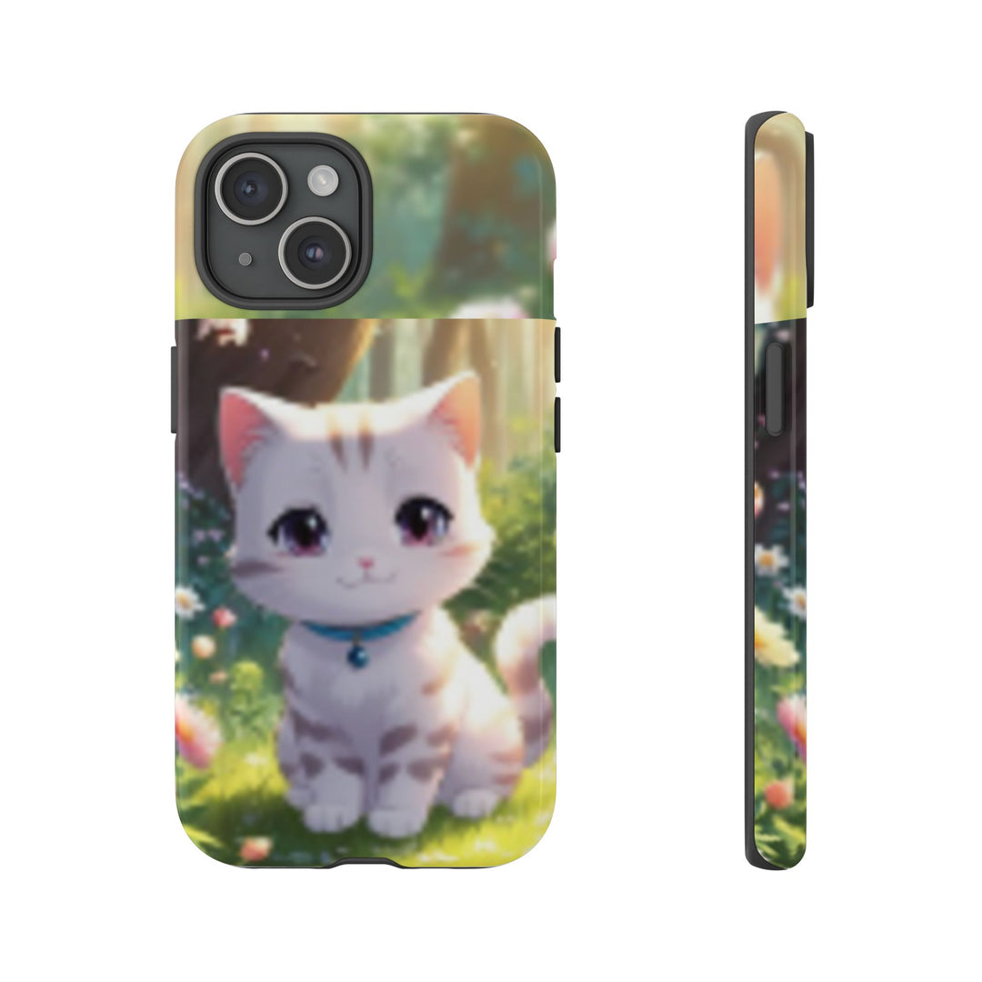 Cute Ai Cat Phone Case - Tough Protection with Floral Design for Cat Lovers