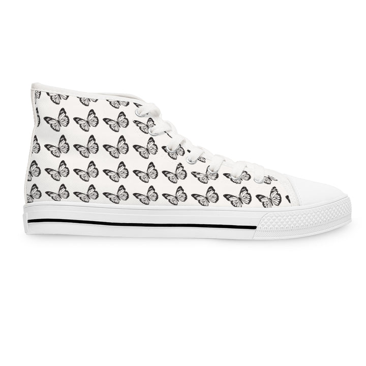 Butterfly Print High Top Sneakers for Women - Stylish and Trendy Footwear