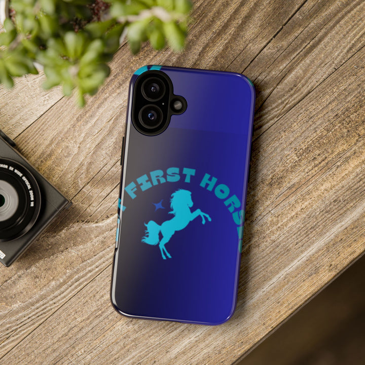 But First Horses Phone Case – Durable Tough Case for Horse Lovers