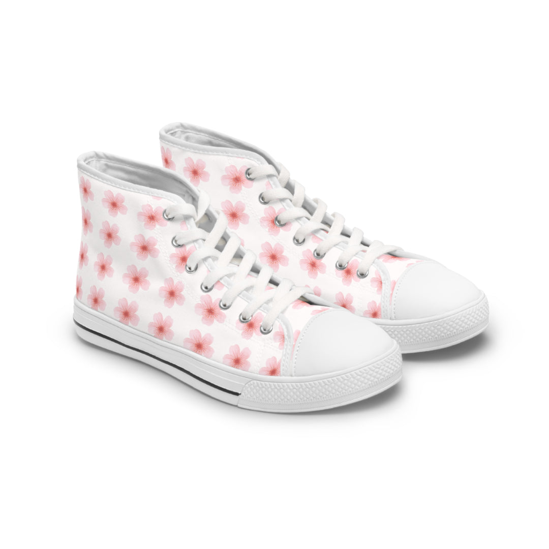 Floral Women's High Top Sneakers - Stylish Comfort for Everyday Wear