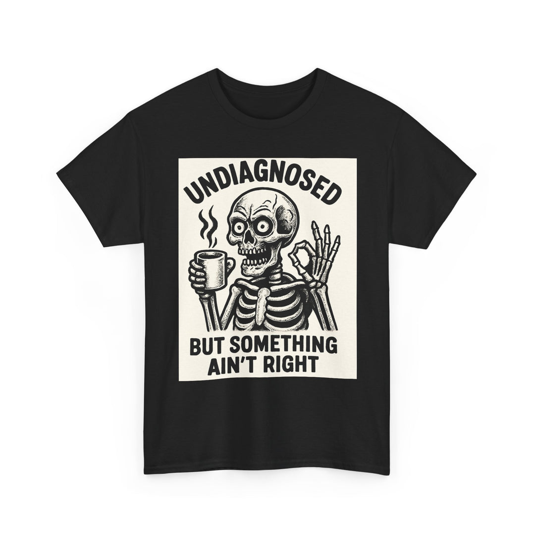 Unisex Heavy Cotton Tee with Skeleton Design - Perfect for Halloween, Gifting, Casual Wear, Party