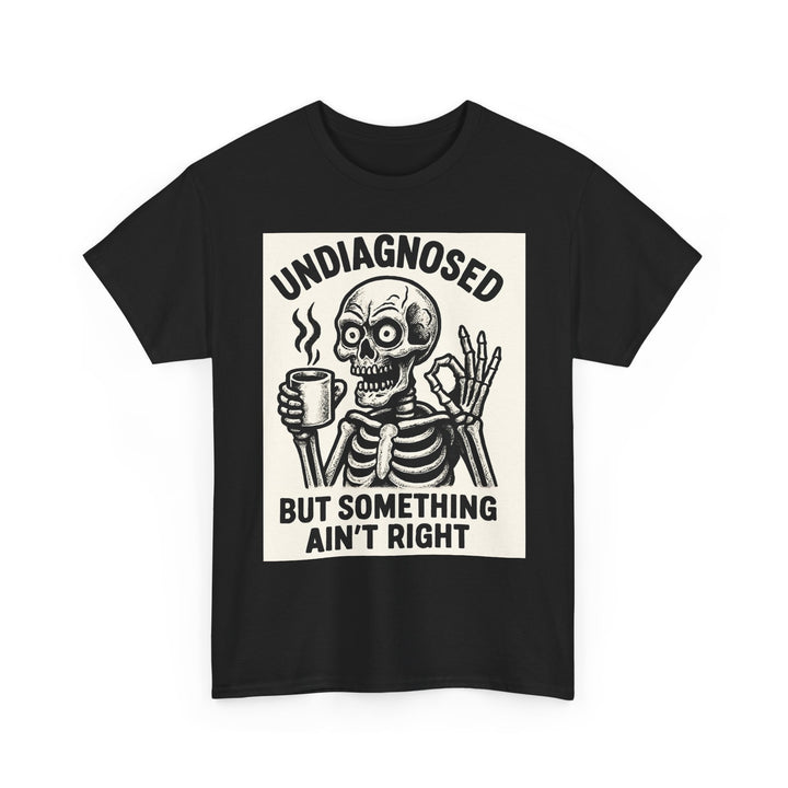 Unisex Heavy Cotton Tee with Skeleton Design - Perfect for Halloween, Gifting, Casual Wear, Party