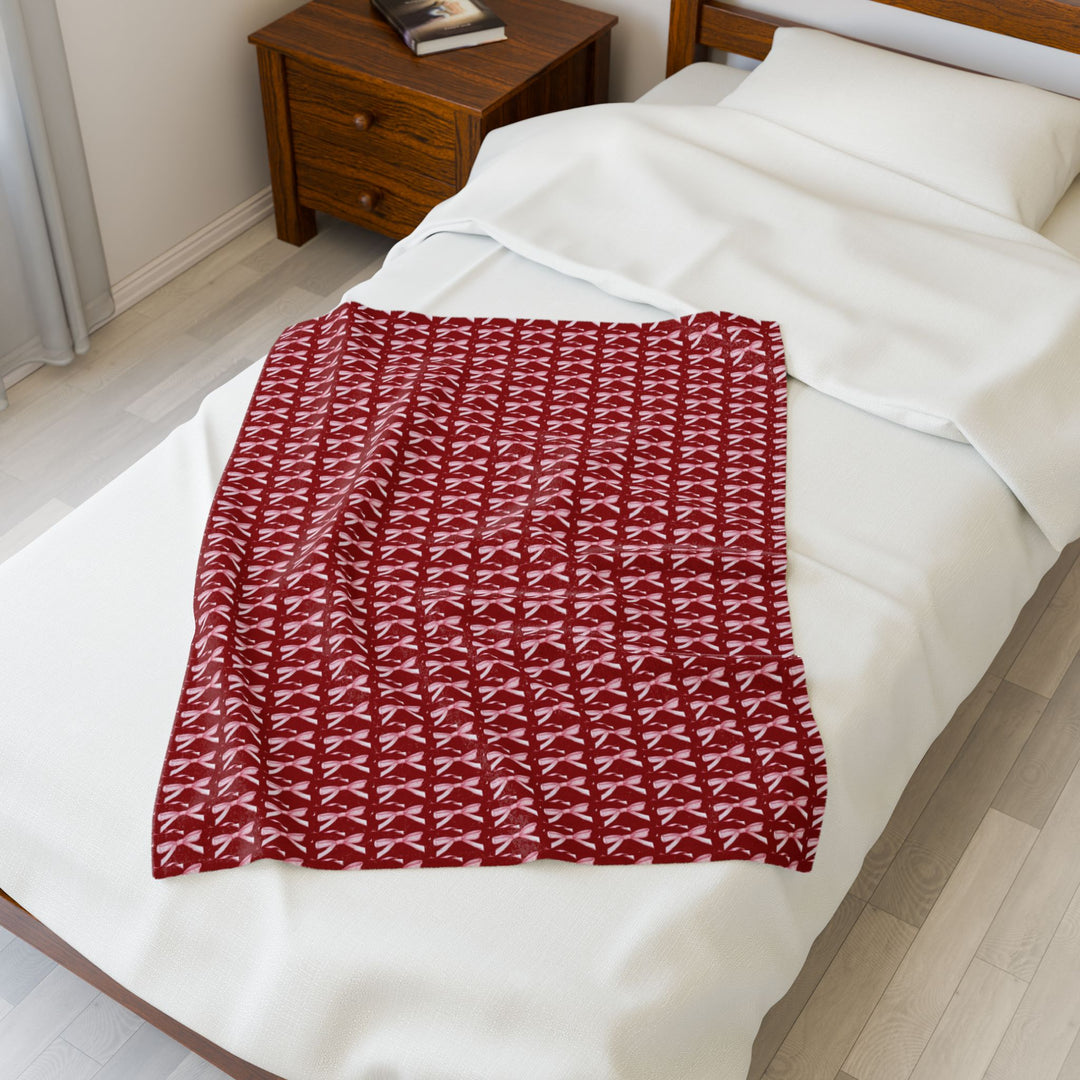 Cozy Velveteen Plush Blanket - Luxurious Warmth for Home & Holidays