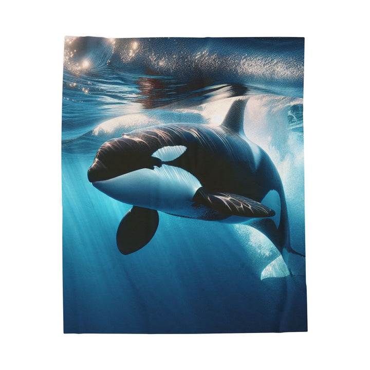 Cozy Orca Velveteen Plush Blanket - Perfect for Ocean Lovers