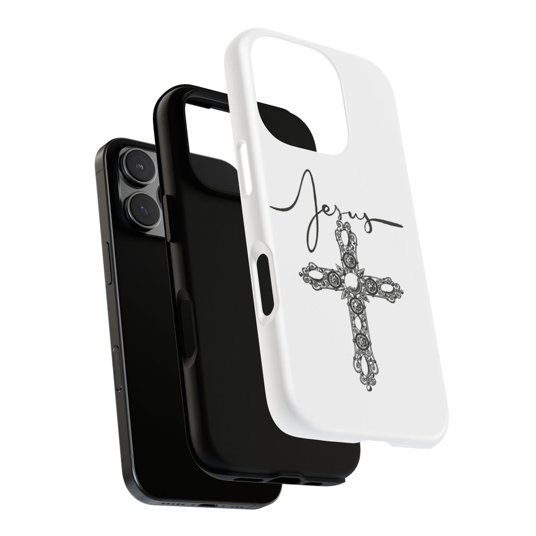 Stylish Tough Case with Jesus Design - Faith-Inspired Phone Cover, Christian Gift, Custom Phone Accessory, Unique Cell Phone Case