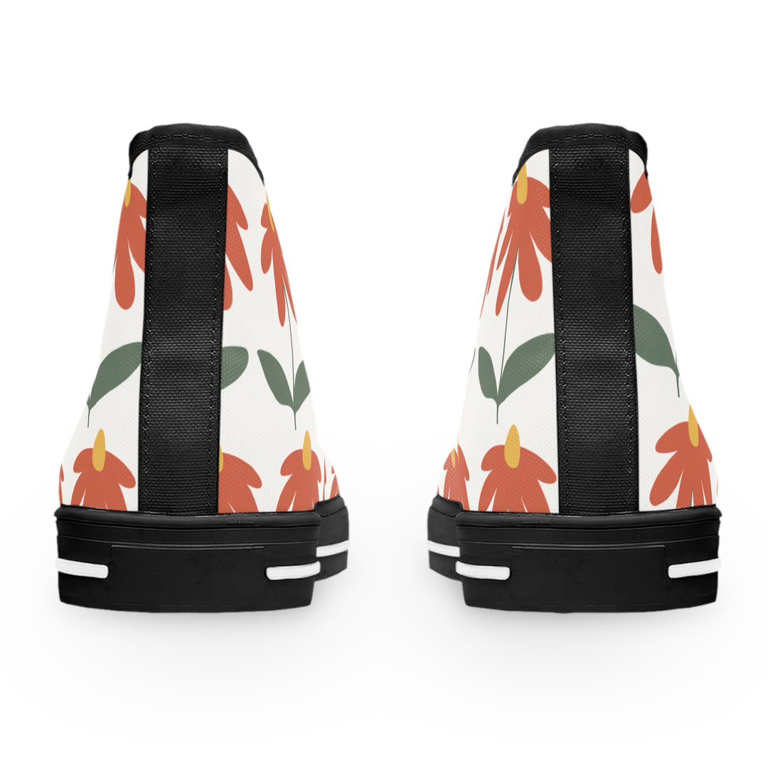 Floral Women's High Top Sneakers - Stylish & Comfortable