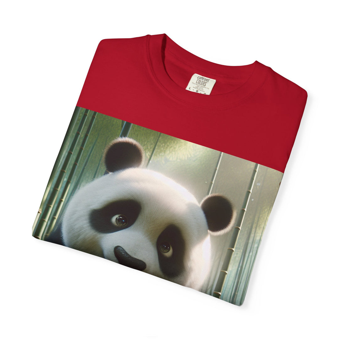 Cute Panda Unisex Garment-Dyed T-Shirt | Casual Animal Lover Tee