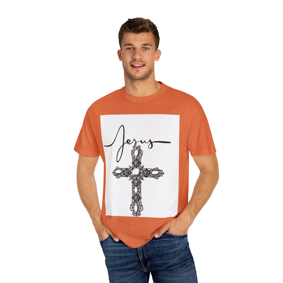 Jesus Cross Graphic T-Shirt | Vintage Style Tee, Religious Apparel, Faith-Based Fashion, Gift for Believers, Christian Heritage