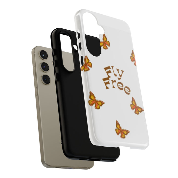 Stylish Phone Case | 'Fly Free' Butterfly Design | Unique Tough Cases