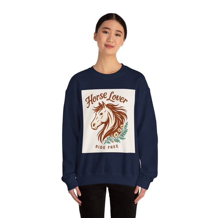 Cozy Horse Lover Sweatshirt, Equine Enthusiast Apparel, Perfect Gift for Equestrians, Casual Comfort, Horseback Riding Fashion