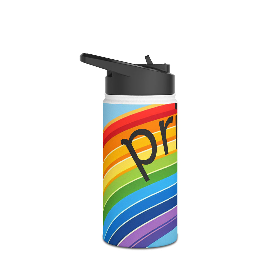 Pride Rainbow Stainless Steel Water Bottle, Eco-Friendly Drinkware, LGBTQ+ Gift, Summer Hydration, Travel Mug, Fitness Water Bottle