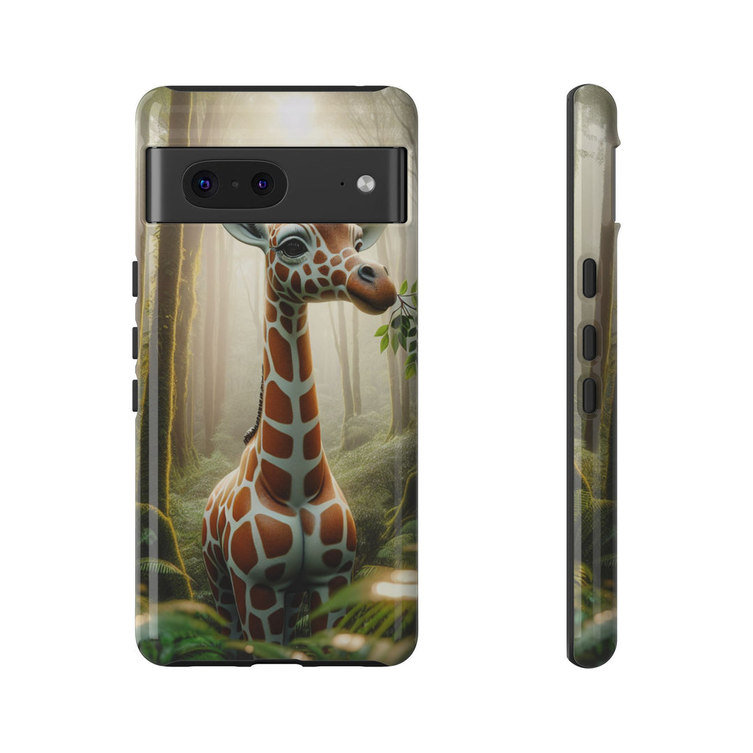 Giraffe Tough Phone Case - Cute Animal Design for Nature Lovers