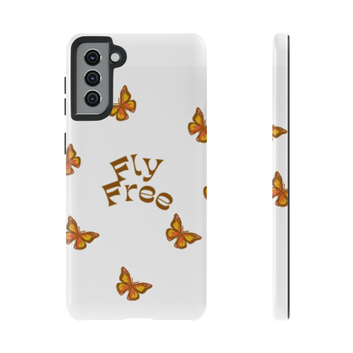 Stylish Phone Case | 'Fly Free' Butterfly Design | Unique Tough Cases