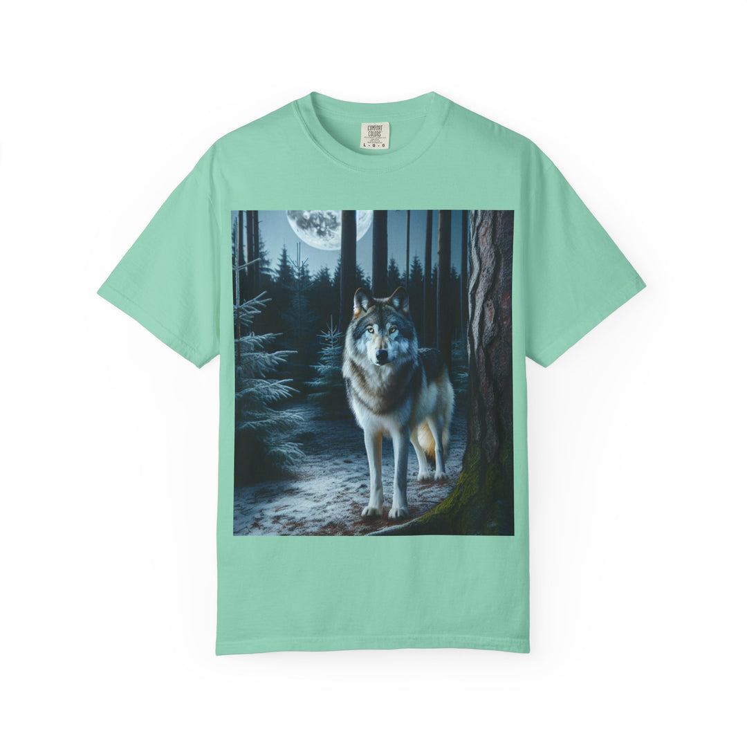 Moonlit Wolf Unisex Garment-Dyed T-shirt