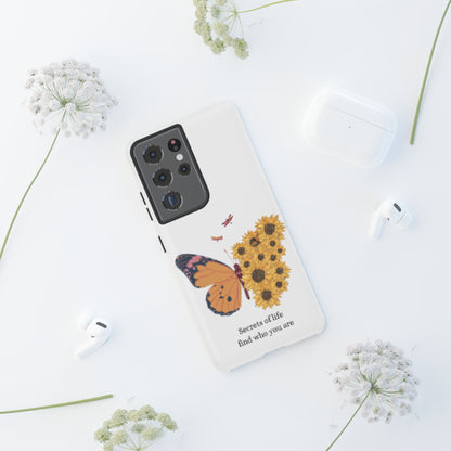 Butterfly & Sunflower Phone Case - "Secrets of Life" Design