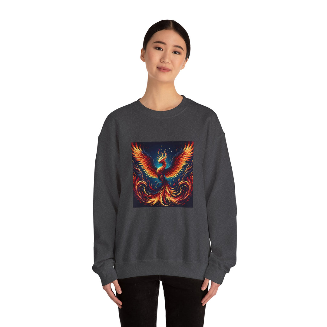 Fiery Phoenix Sweatshirt - Cozy Unisex Crewneck, Gift for Art Lovers