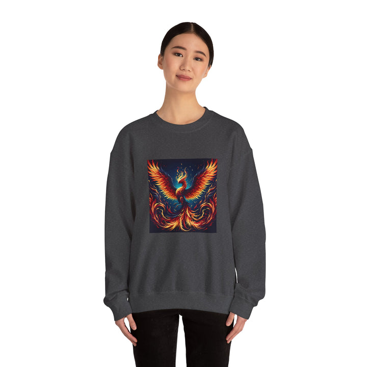 Fiery Phoenix Sweatshirt - Cozy Unisex Crewneck, Gift for Art Lovers