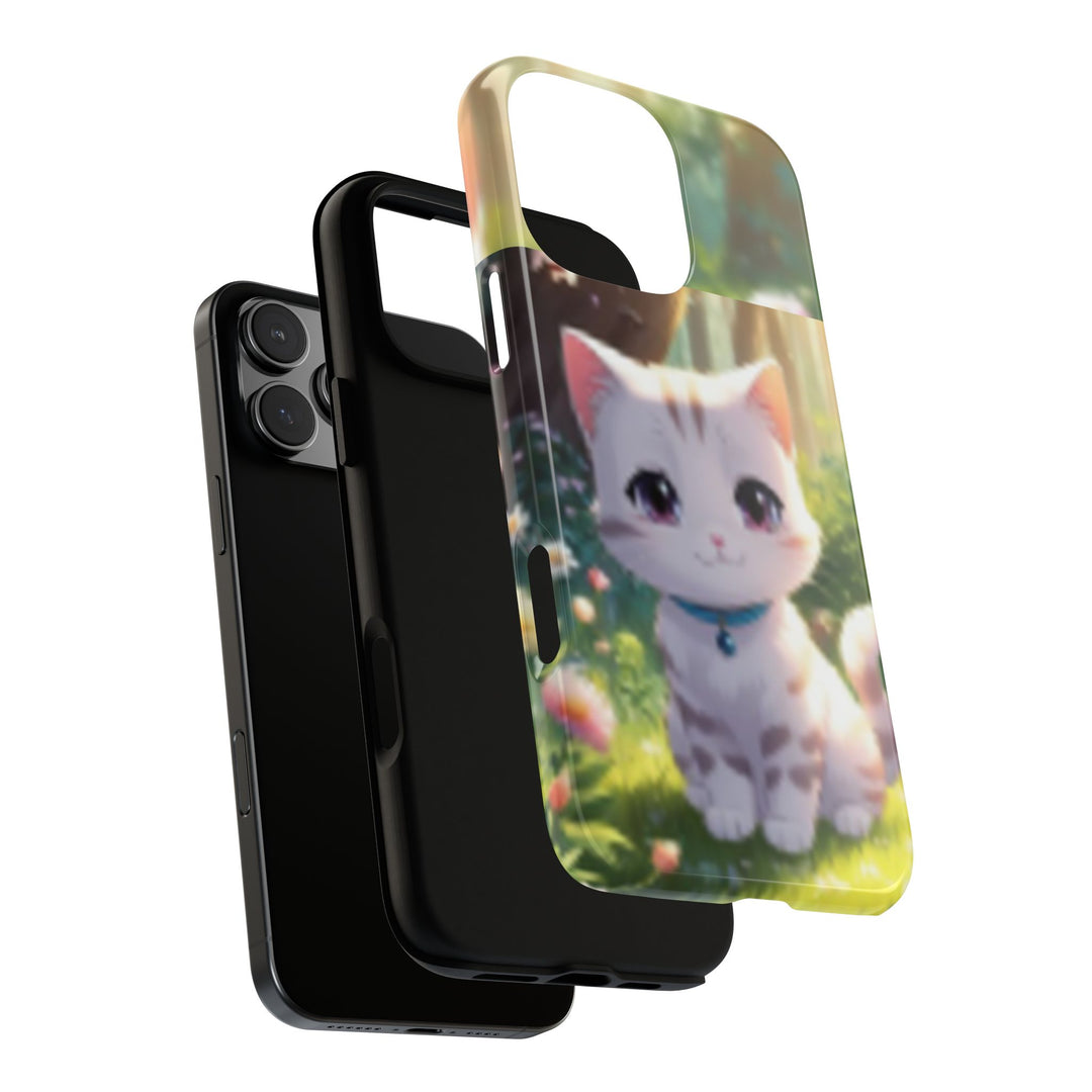 Cute Ai Cat Phone Case - Tough Protection with Floral Design for Cat Lovers