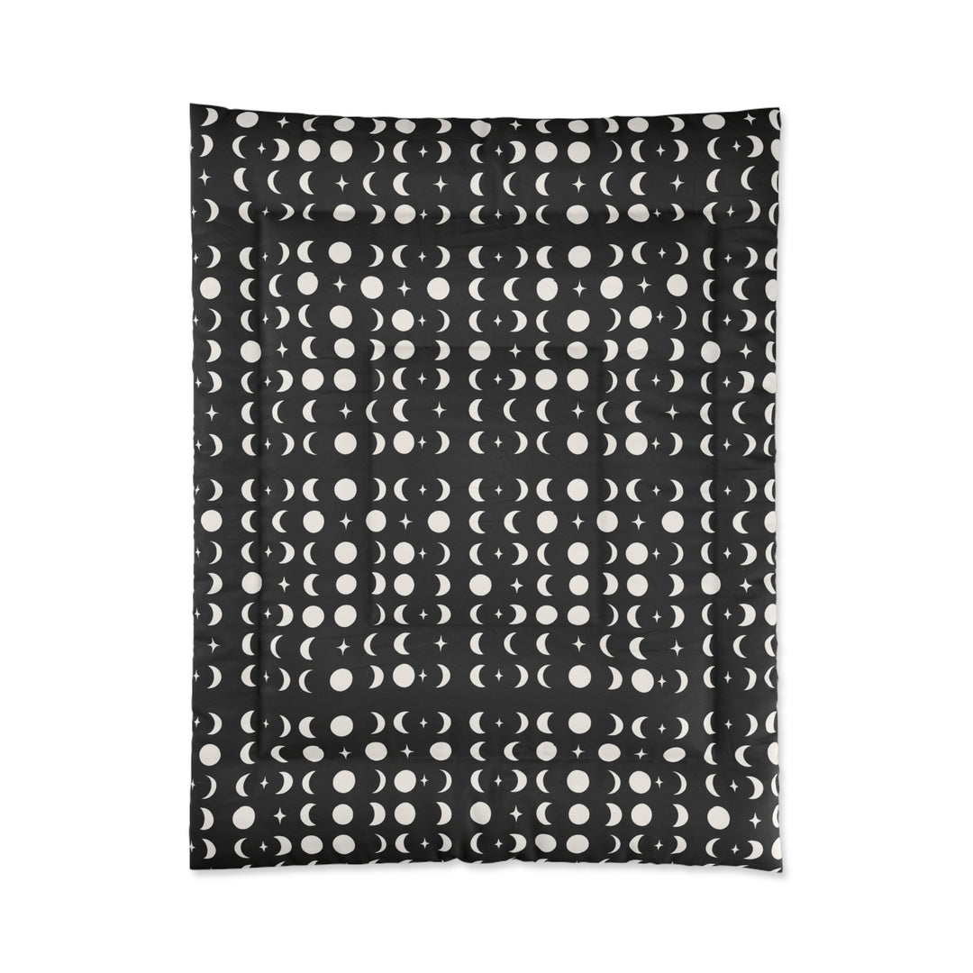 Elegant Moon Phases Comforter, Cozy Blanket for Home Decor, Bedroom Accessories, Celestial Gift, All-Season Quilt