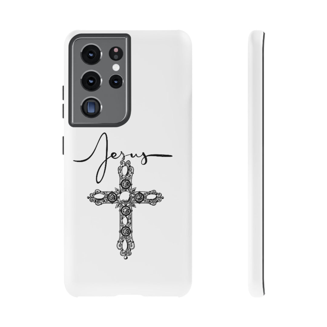Stylish Tough Case with Jesus Design - Faith-Inspired Phone Cover, Christian Gift, Custom Phone Accessory, Unique Cell Phone Case