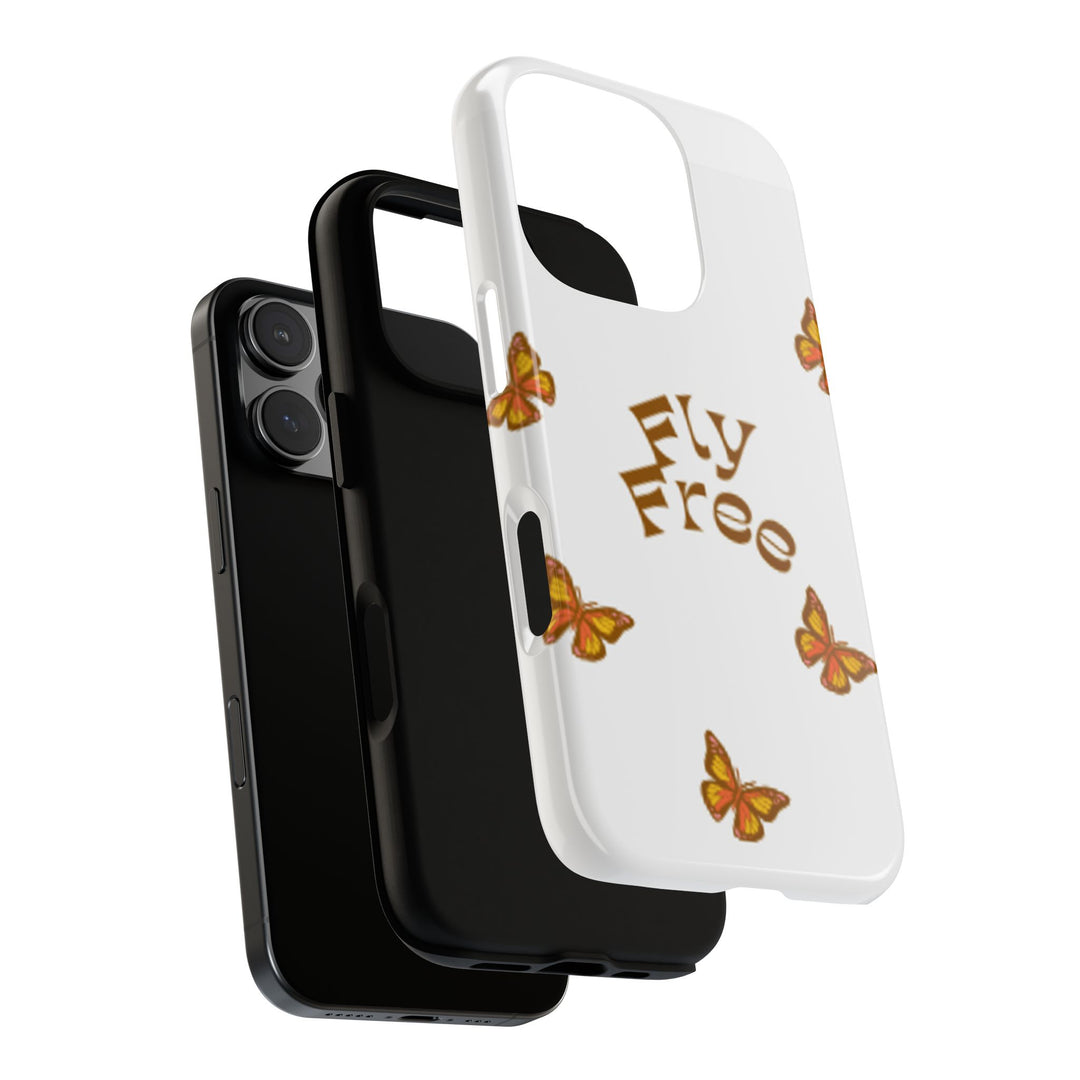Stylish Phone Case | 'Fly Free' Butterfly Design | Unique Tough Cases
