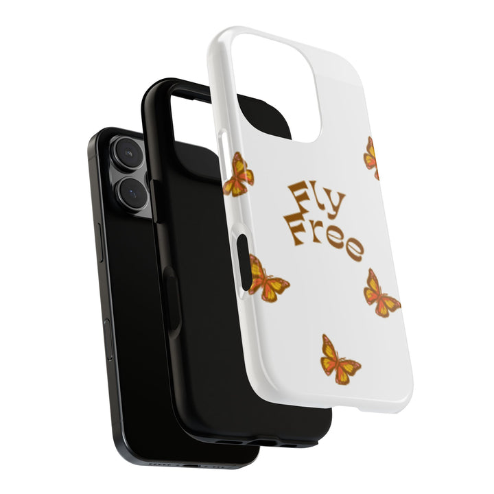 Stylish Phone Case | 'Fly Free' Butterfly Design | Unique Tough Cases