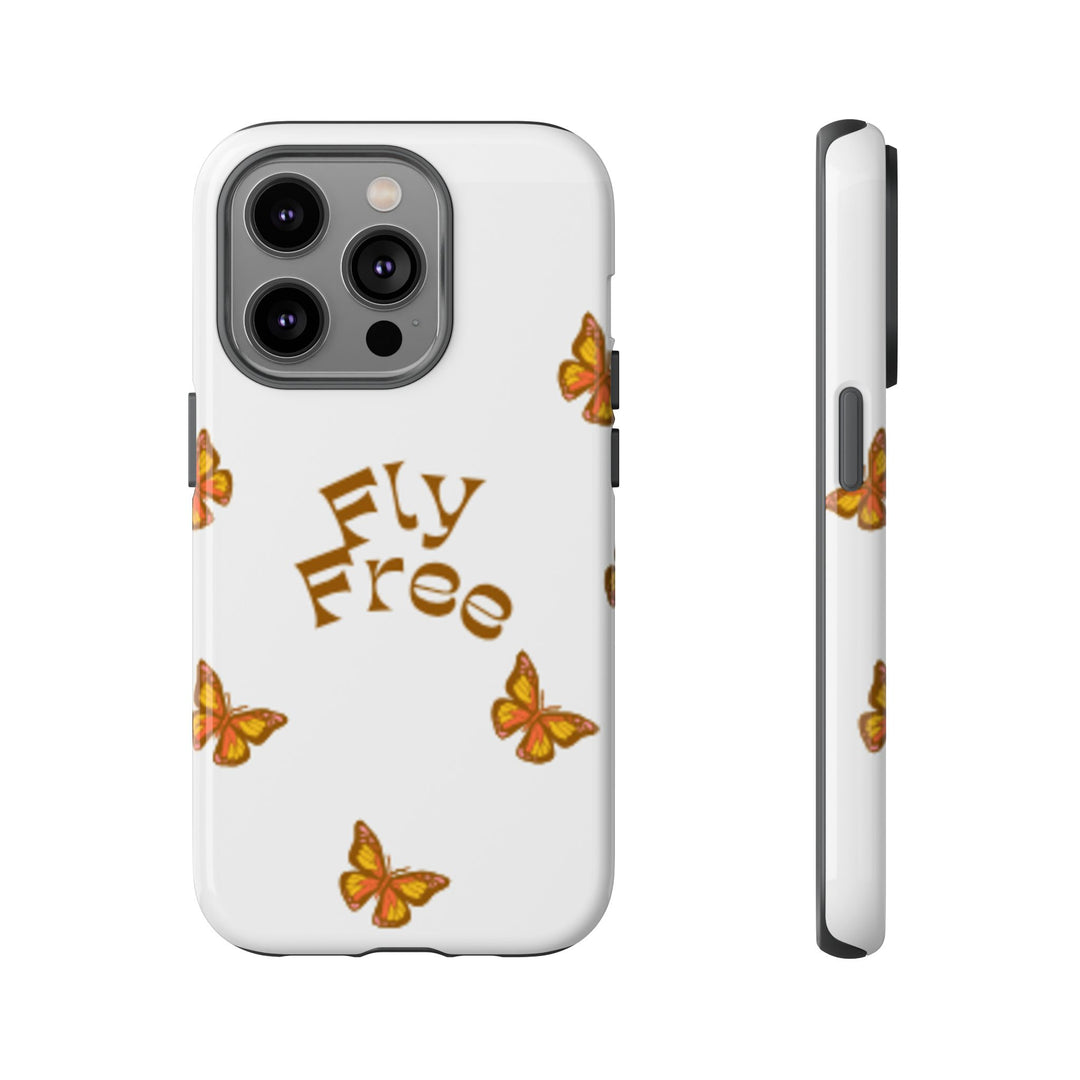 Stylish Phone Case | 'Fly Free' Butterfly Design | Unique Tough Cases