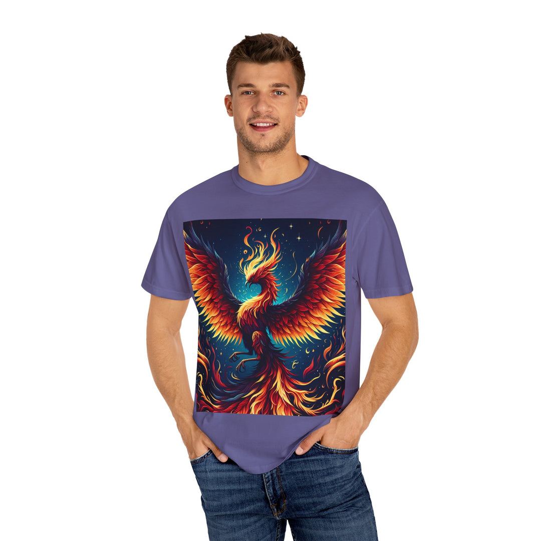 Phoenix Fire Unisex T-Shirt - Artistic Flame Design, Graphic Tee, Trendy Apparel, Gift for Art Lovers, Summer Fashion