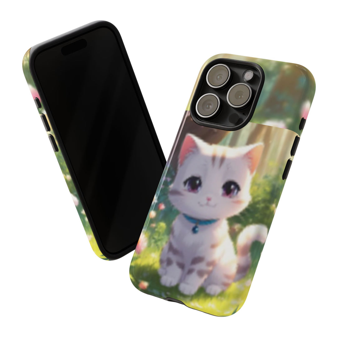 Cute Ai Cat Phone Case - Tough Protection with Floral Design for Cat Lovers
