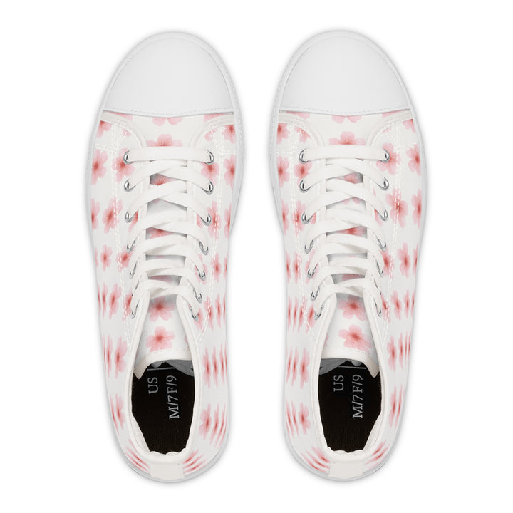 Floral Women's High Top Sneakers - Stylish Comfort for Everyday Wear