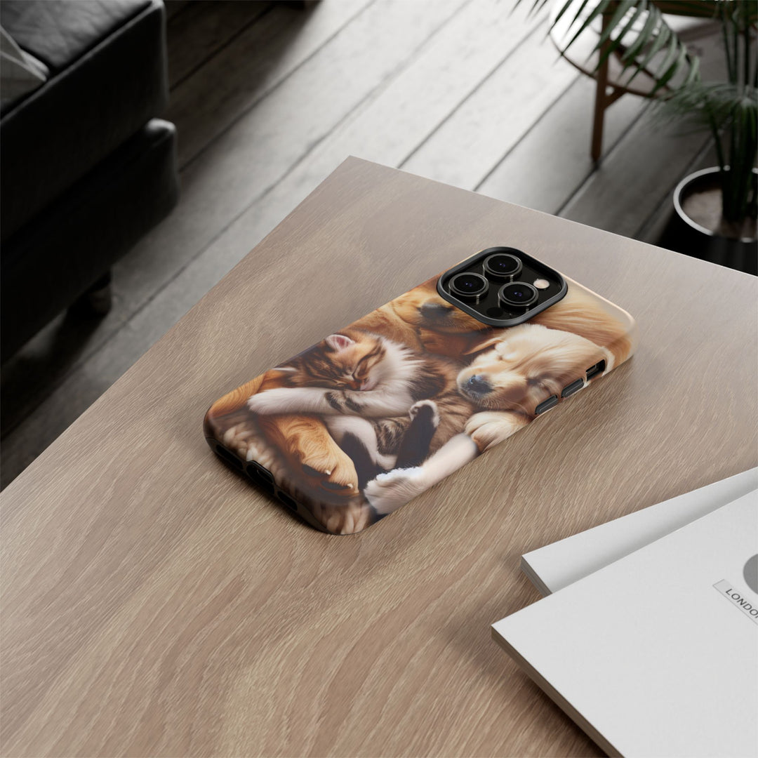 Cute Pets Phone Case - Adorable Dog and Cat Design for Animal Lovers