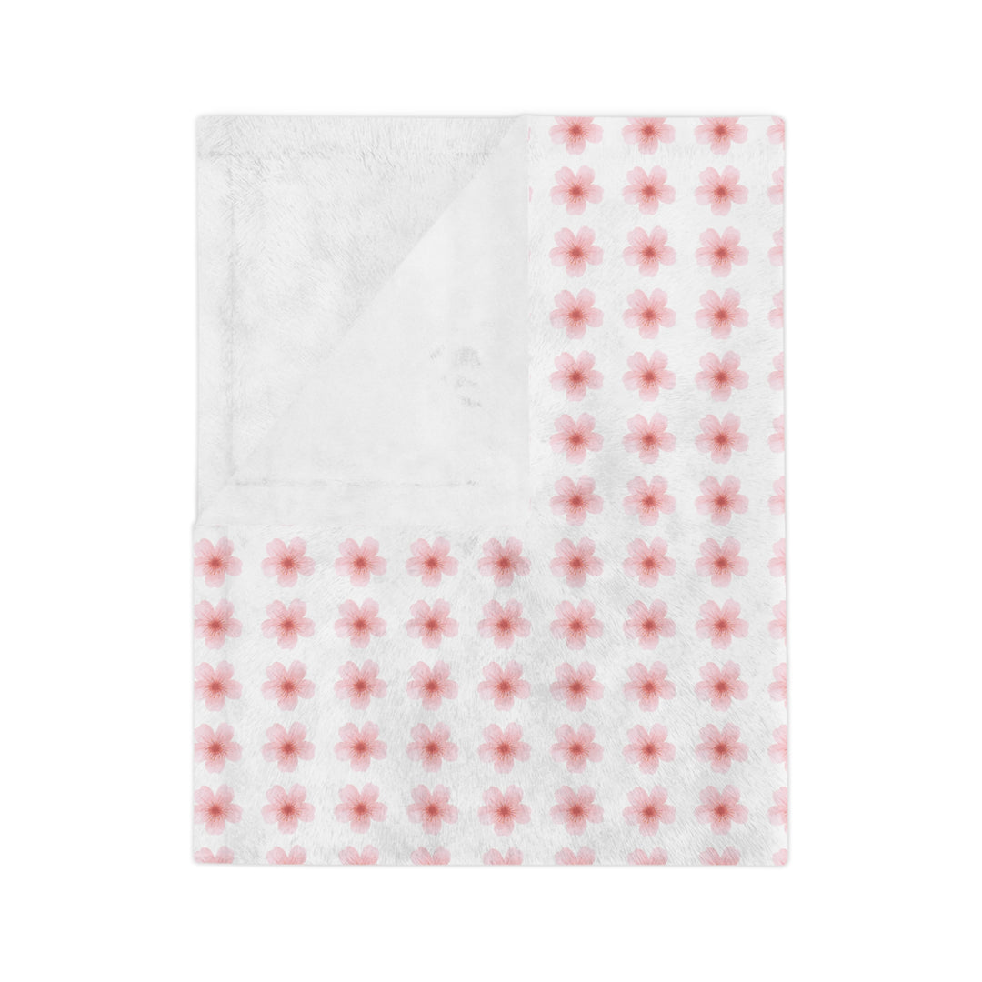 Cozy Velveteen Microfiber Blanket with Floral Design - Perfect for Home Decor and Gift Giving