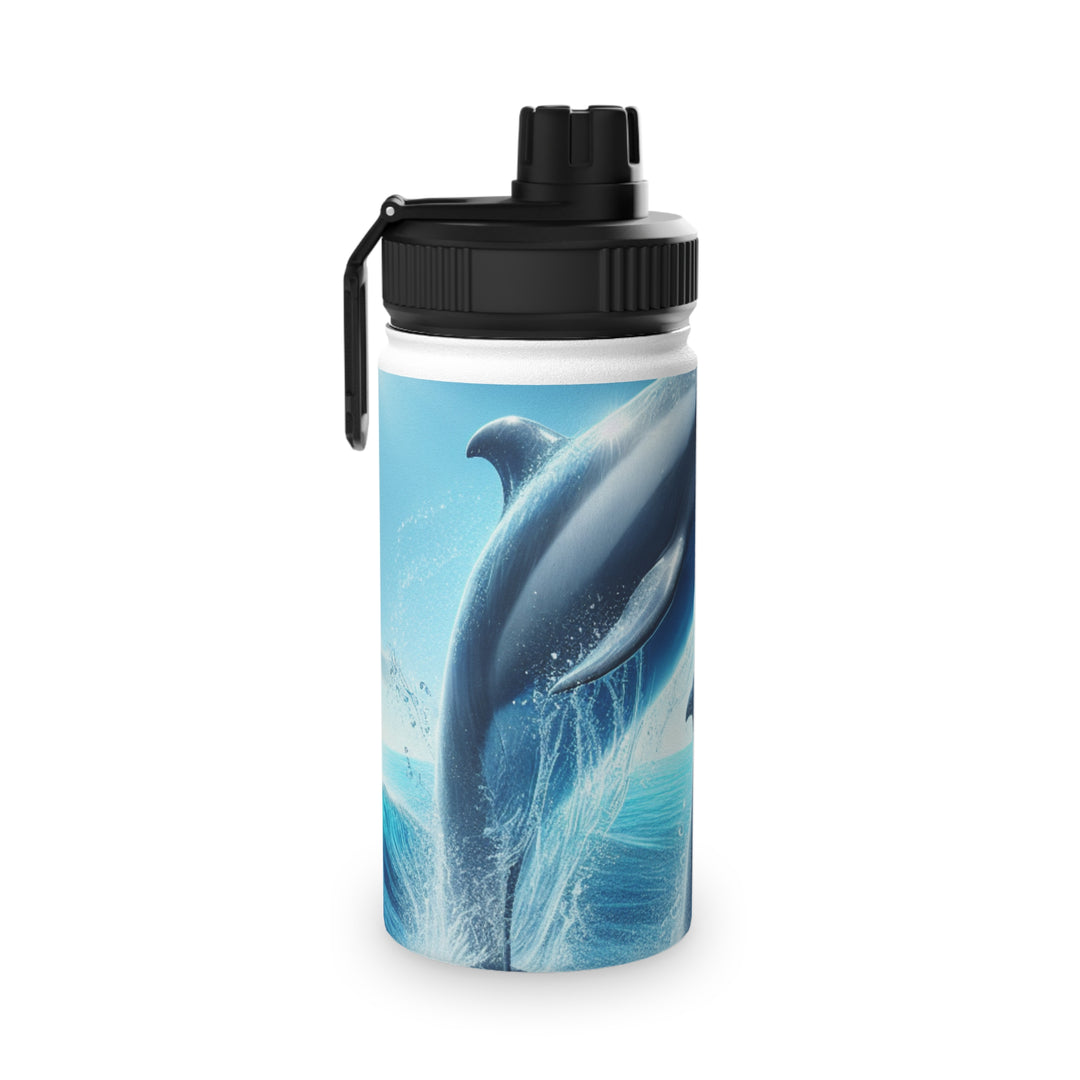 Dolphin Splash Stainless Steel Water Bottle, Perfect for Athletes, Ocean Lovers, Eco-Friendly Gift, Summer Adventure, Hydration on-the-go