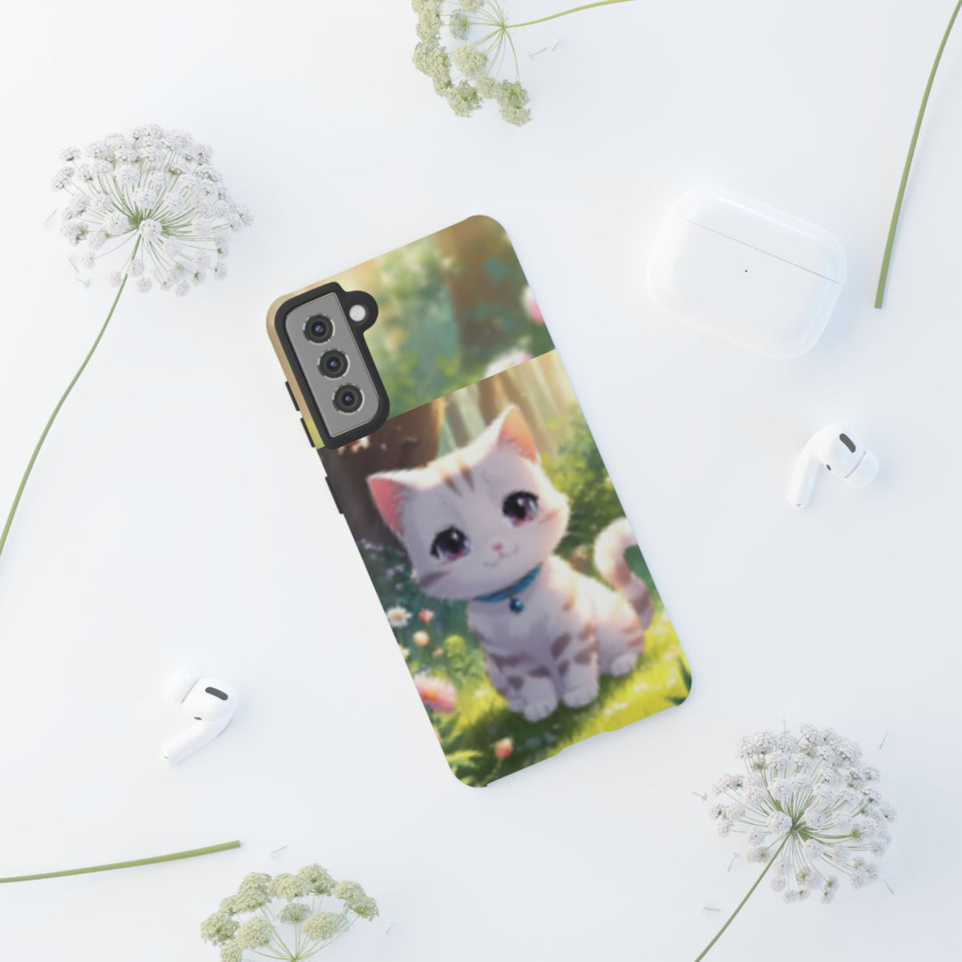 Cute Ai Cat Phone Case - Tough Protection with Floral Design for Cat Lovers