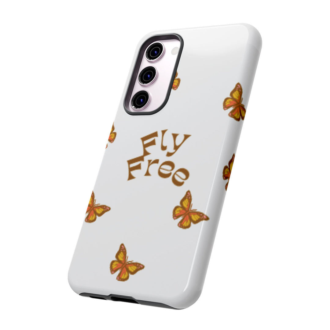 Stylish Phone Case | 'Fly Free' Butterfly Design | Unique Tough Cases