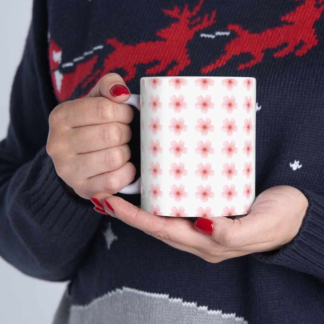 Blossom Print Ceramic Mug | Floral Coffee Cup | 11oz & 15oz